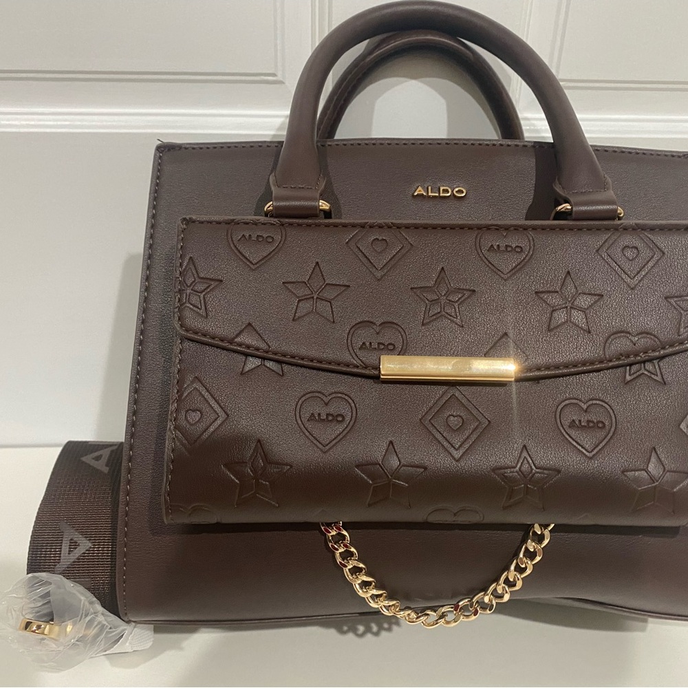 Aldo Caillaa Brown Satchel Shoulder Bag